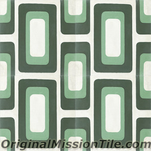 Original Mission Tile Cement Oceana Sea Island 02 - 8 x 8