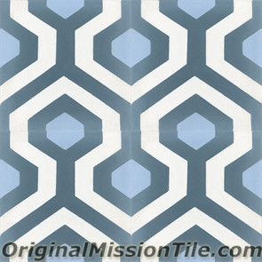 Original Mission Tile Cement Oceana Skyline 03 - 8 x 8