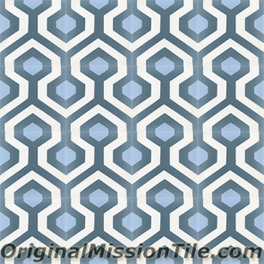 Original Mission Tile Cement Oceana Skyline 03 - 8 x 8