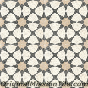 Original Mission Tile Cement Terrazzo Agadir - 8 x 8