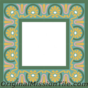 Original Mission Tile Cement Border Aurora - 8 x 8