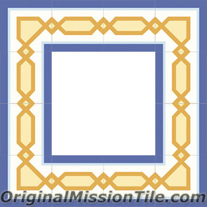 Original Mission Tile Cement Border Chippendale - 8 x 8