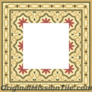 Original Mission Tile Cement Border Bocassio - 8 x 8