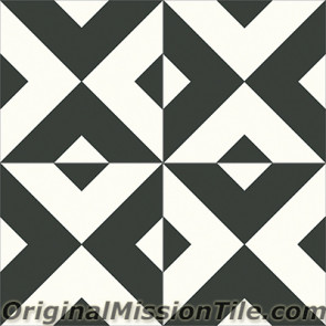 Original Mission Tile Cement Contemporary Checkered 01 - 8 x 8