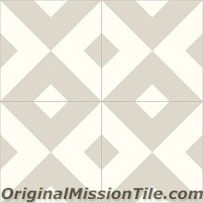 Original Mission Tile Cement Contemporary Checkered 02 - 8 x 8