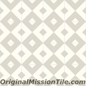 Original Mission Tile Cement Contemporary Checkered 02 - 8 x 8