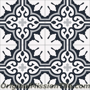 Original Mission Tile Cement Accent Christen - 8 x 8