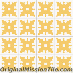 Original Mission Tile Cement Accent Escudo - 8 x 8