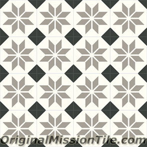 Original Mission Tile Cement Contemporary Estrella Antigua 02 - 8 x 8