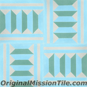 Original Mission Tile Cement Classic Harlequin B - 8 x 8