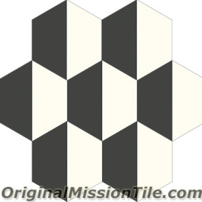 Original Mission Tile Cement Hexagonal April 02 - 8 x 8