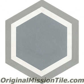 Original Mission Tile Cement Hexagonal Frame 02 - 8 x 8