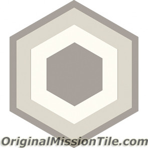 Original Mission Tile Cement Hexagonal Frame II 01 - 8 x 8