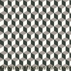Original Mission Tile Cement Hexagonal Harlequin 01 - 8 x 8