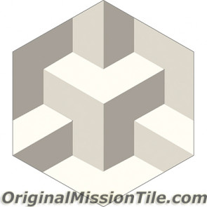 Original Mission Tile Cement Hexagonal Tridy 02 - 8 x 8