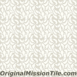 Original Mission Tile Cement Santa Barbara Leaf - 8 x 8