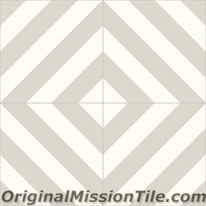Original Mission Tile Cement Contemporary Ligne Brisee 03 - 8 x 8