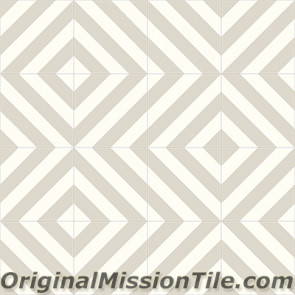 Original Mission Tile Cement Contemporary Ligne Brisee 03 - 8 x 8