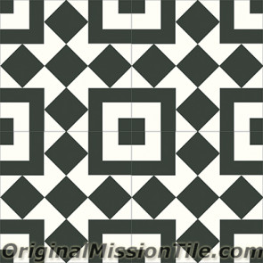 Original Mission Tile Cement Contemporary Liverpool II 01 - 8 x 8