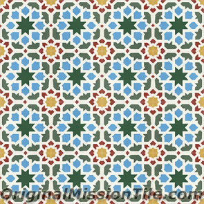 Original Mission Tile Cement Moroccan Morisco - 8 x 8