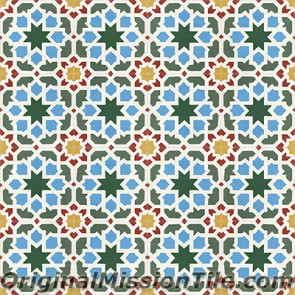 Original Mission Tile Cement Moroccan Morisco - 8 x 8