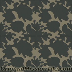 Original Mission Tile Cement Santa Barbara Oil Spots - 8 x 8