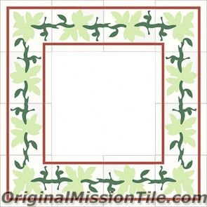 Original Mission Tile Cement Border Parra - 8 x 8