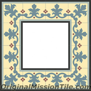 Original Mission Tile Cement Border Queen - 8 x 8