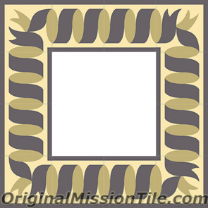 Original Mission Tile Cement Border Ribbon - 8 x 8