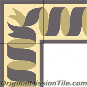 Original Mission Tile Cement Border Ribbon - 8 x 8