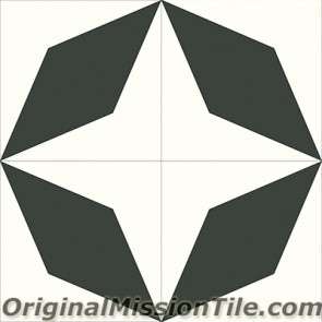 Original Mission Tile Cement Contemporary Rombo 01 - 8 x 8