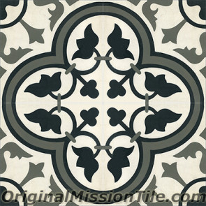 Original Mission Tile Cement Contemporary Roseton 09 - 8 x 8