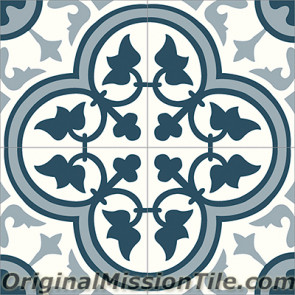 Original Mission Tile Cement Classic Roseton 10 - 8 x 8