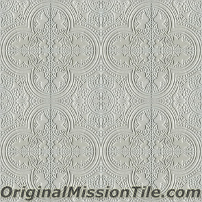 Original Mission Tile Cement Relief Roseton - 8 x 8