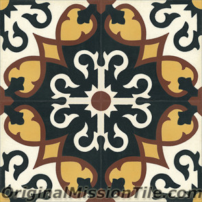 Original Mission Tile Cement Moroccan Sanctuaire - 8 x 8