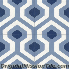 Original Mission Tile Cement Oceana Skyline 02 - 8 x 8