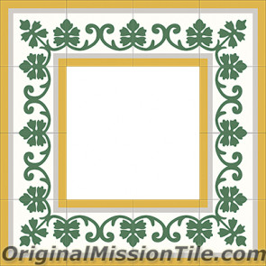 Original Mission Tile Cement Border Susan - 8 x 8