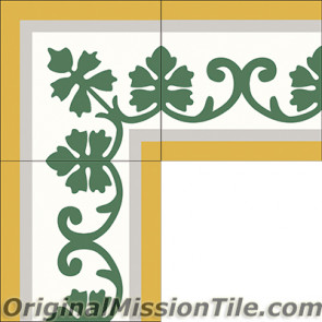 Original Mission Tile Cement Border Susan - 8 x 8