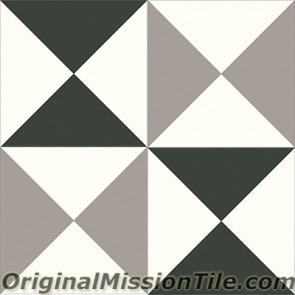 Original Mission Tile Cement Contemporary Tango 01 - 8 x 8