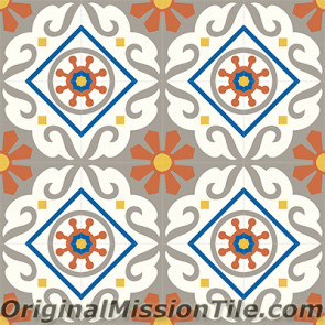 Original Mission Tile Cement Classic Torino 03 - 8 x 8