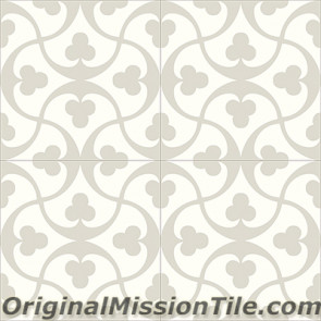 Original Mission Tile Cement Contemporary Trebol II 01 - 8 x 8