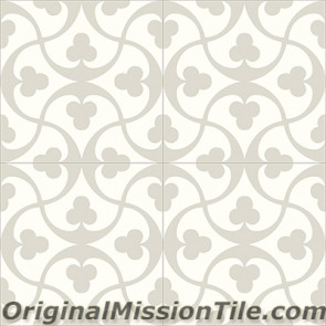 Original Mission Tile Cement Contemporary Trebol II 01 - 8 x 8