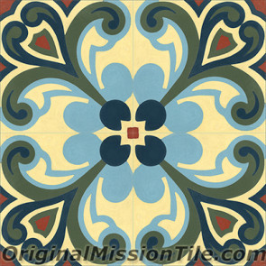 Original Mission Tile Cement Classic Tulipan - 8 x 8