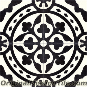Original Mission Tile Cement Contemporary Tyler II 01 - 8 x 8
