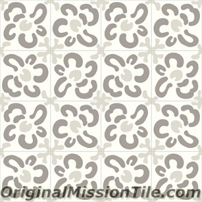 Original Mission Tile Cement Santa Barbara Wall Flower - 8 x 8