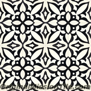 Original Mission Tile Cement Contemporary Zebra 01 - 8 x 8
