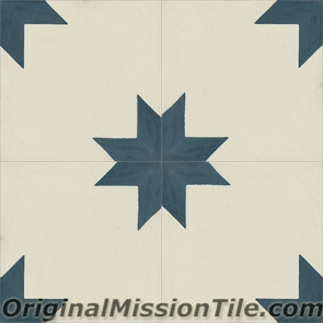 Original Mission Tile Cement Classic Estrella Mexico II 04 - 8 x 8