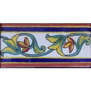 Azucena Decorative Talavera Blanco Listello