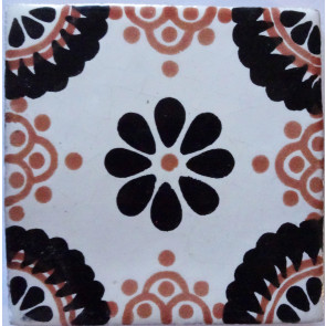 Madrid Black/Brown Decorative Talavera Pure White