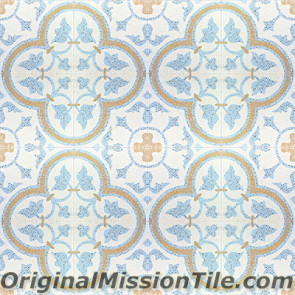 Original Mission Tile Cement Terrazzo Roseton - 8 x 8